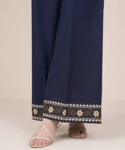Outlet Sapphire Solid Cambric Flared Pants