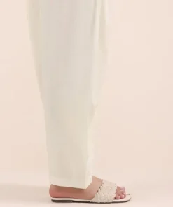 Sale Sapphire Solid Cambric Shalwar Off White