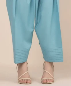 Sale Sapphire Solid Cambric Shalwar Blue