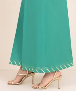 Online Sapphire Solid Cambric Sharara Green