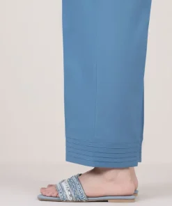 Sale Sapphire Solid Cambric Straight Pants