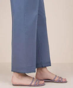 Sale Sapphire Solid Cambric Straight Pants