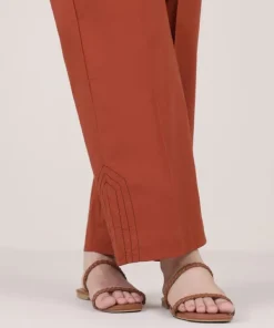 Discount Sapphire Solid Cambric Straight Pants
