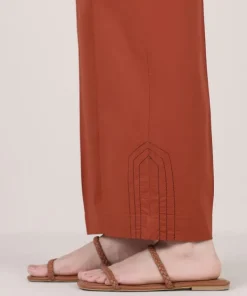 Discount Sapphire Solid Cambric Straight Pants