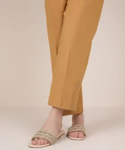 Outlet Sapphire Solid Cambric Straight Pants