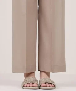 Online Sapphire Solid Cambric Straight Pants