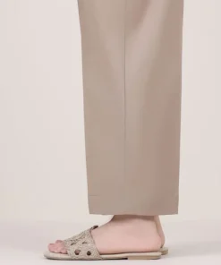 Online Sapphire Solid Cambric Straight Pants