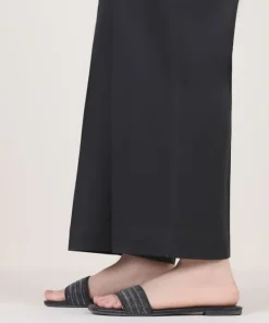 Online Sapphire Solid Cambric Straight Pants