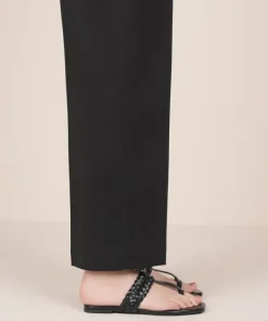 Hot Sapphire Solid Cambric Straight Pants