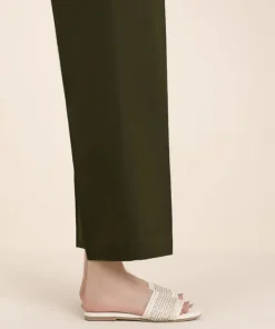 Discount Sapphire Solid Cambric Straight Pants Green