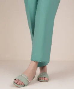 Outlet Sapphire Solid Cambric Straight Pants
