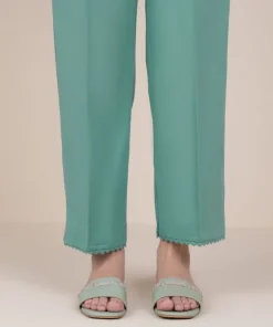 Outlet Sapphire Solid Cambric Straight Pants