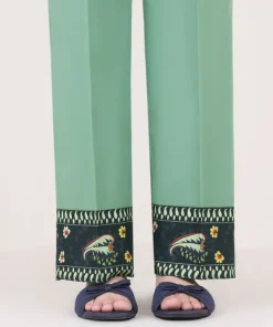 Fashion Sapphire Solid Cambric Straight Pants