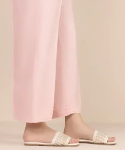 Best Sapphire Solid Cambric Straight Pants Pink