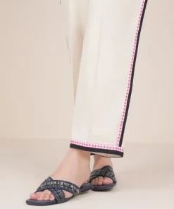 Sale Sapphire Solid Cambric Straight Pants