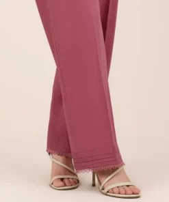 Sale Sapphire Solid Cambric Straight Pants Pink