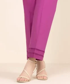 New Sapphire Solid Cambric Straight Pants Purple
