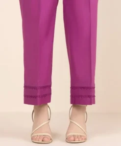 New Sapphire Solid Cambric Straight Pants Purple