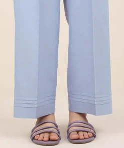 Outlet Sapphire Solid Cambric Straight Pants Purple