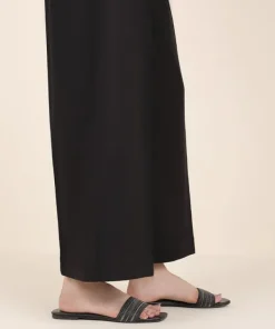 Hot Sapphire Solid Cotton Culottes Black