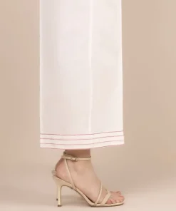 Sale Sapphire Solid Cotton Satin Culottes White