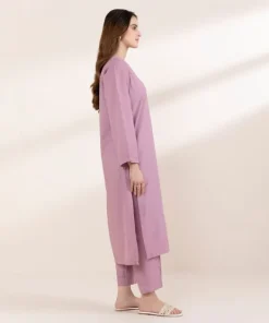 Clearance Sapphire Solid Lawn Shirt Purple