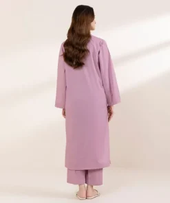 Clearance Sapphire Solid Lawn Shirt Purple