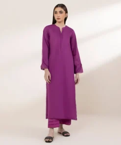 Best Sapphire Solid Lawn Shirt Purple