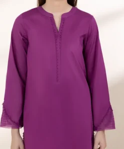 Best Sapphire Solid Lawn Shirt Purple