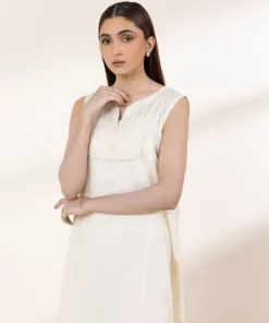 Outlet Sapphire Solid Lawn Shirt Off White