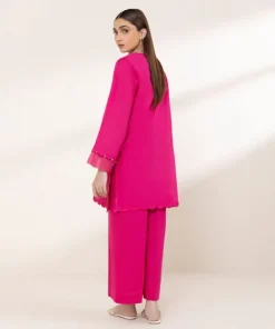 Fashion Sapphire Solid Lawn Shirt Pink