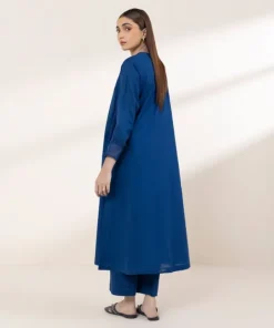 Discount Sapphire Solid Lawn Shirt Blue