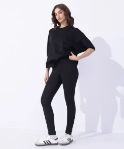 Outlet Sapphire Stretchy Leggings Black
