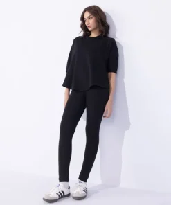 Outlet Sapphire Stretchy Leggings Black