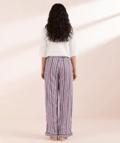 Hot Sapphire Stripe Print Woven Trousers Multi