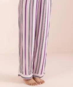 Hot Sapphire Stripe Print Woven Trousers Multi