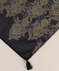 Fashion Sapphire Textured Jacquard Dupatta