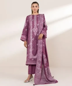 Hot Sapphire Textured Jacquard Dupatta