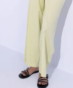 Best Sapphire Textured Pants Lime Green