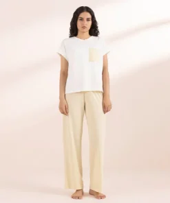 Sale Sapphire T-Shirt with Printed Pocket White