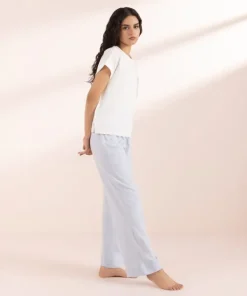 Hot Sapphire T-Shirt with Printed Pocket White