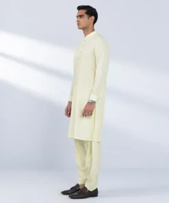 New Sapphire Viscose Blended Suit - Regular Fit Cream