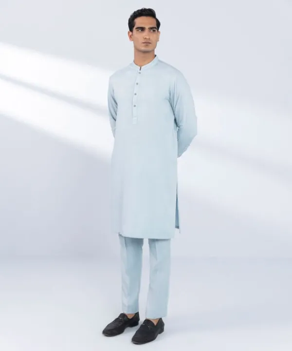 Clearance Sapphire Viscose Blended Suit - Regular Fit Sky Blue