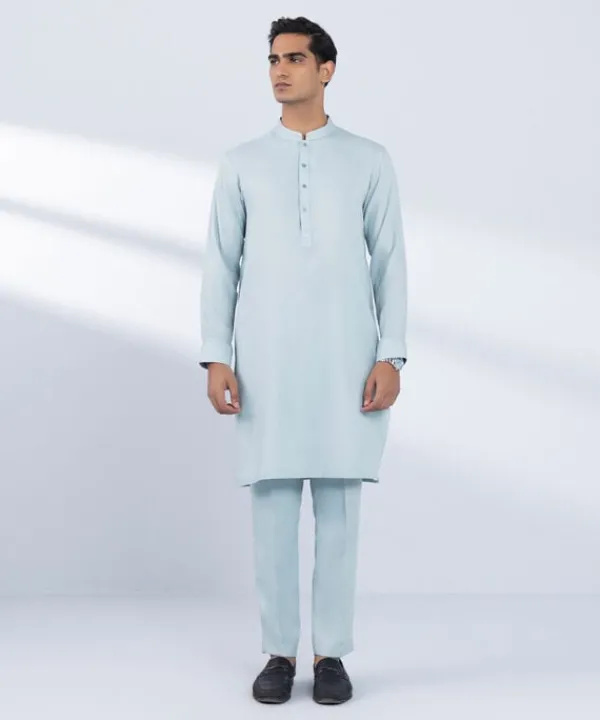 Clearance Sapphire Viscose Blended Suit - Regular Fit Sky Blue