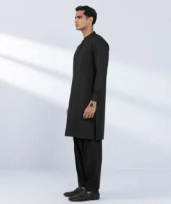 Hot Sapphire Viscose Blended Suit - Regular Fit Black