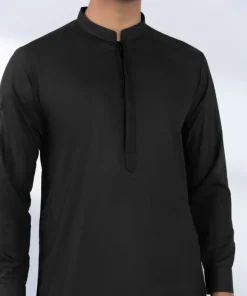 Hot Sapphire Viscose Blended Suit - Regular Fit Black