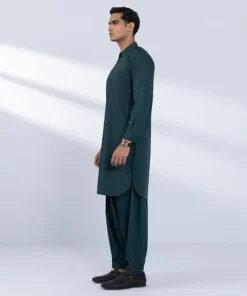 Fashion Sapphire Viscose Blended Suit - Regular Fit Green