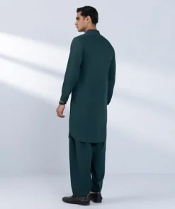 Fashion Sapphire Viscose Blended Suit - Regular Fit Green