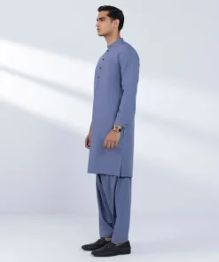 Online Sapphire Viscose Blended Suit - Regular Fit Navy