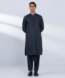 Online Sapphire Viscose Blended Suit - Regular Fit Navy
